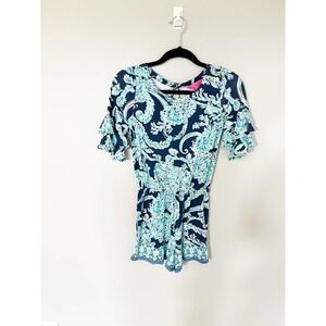 Lilly Pulitzer lula romper high‎ tide navy style 001903 women’s size xxs